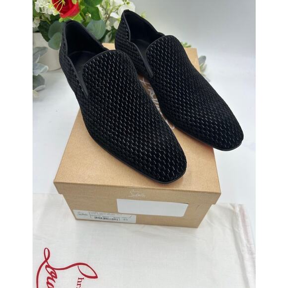Men\'s Christian Louboutin dandy chick jacquard loafers size 45 made in Italy main image 6